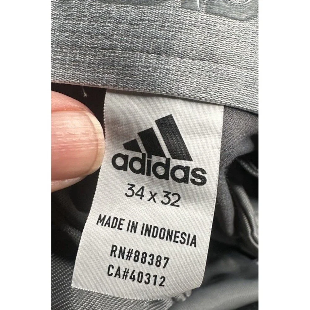 Adidas Pants Men 34X32 Gray Golf Active Basic Work Straight Leg Lightweight